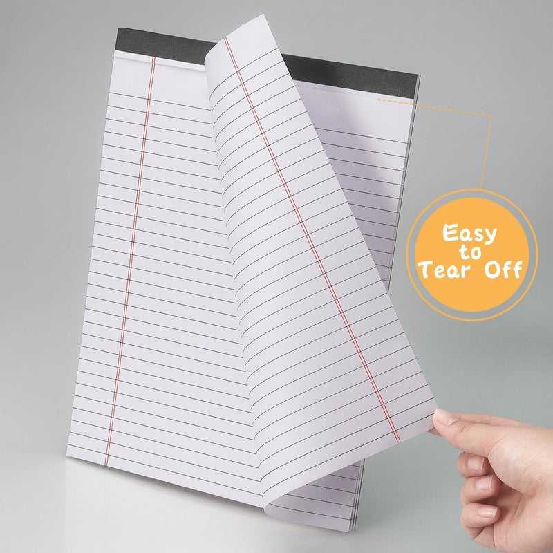 ZZTX Legal Pads 8.5 x 11 Inch White Writing Notepad, Lined Writing Pads for Work Office School, 50 Sheets Per Pad, A4, 1 Pack - Image 5